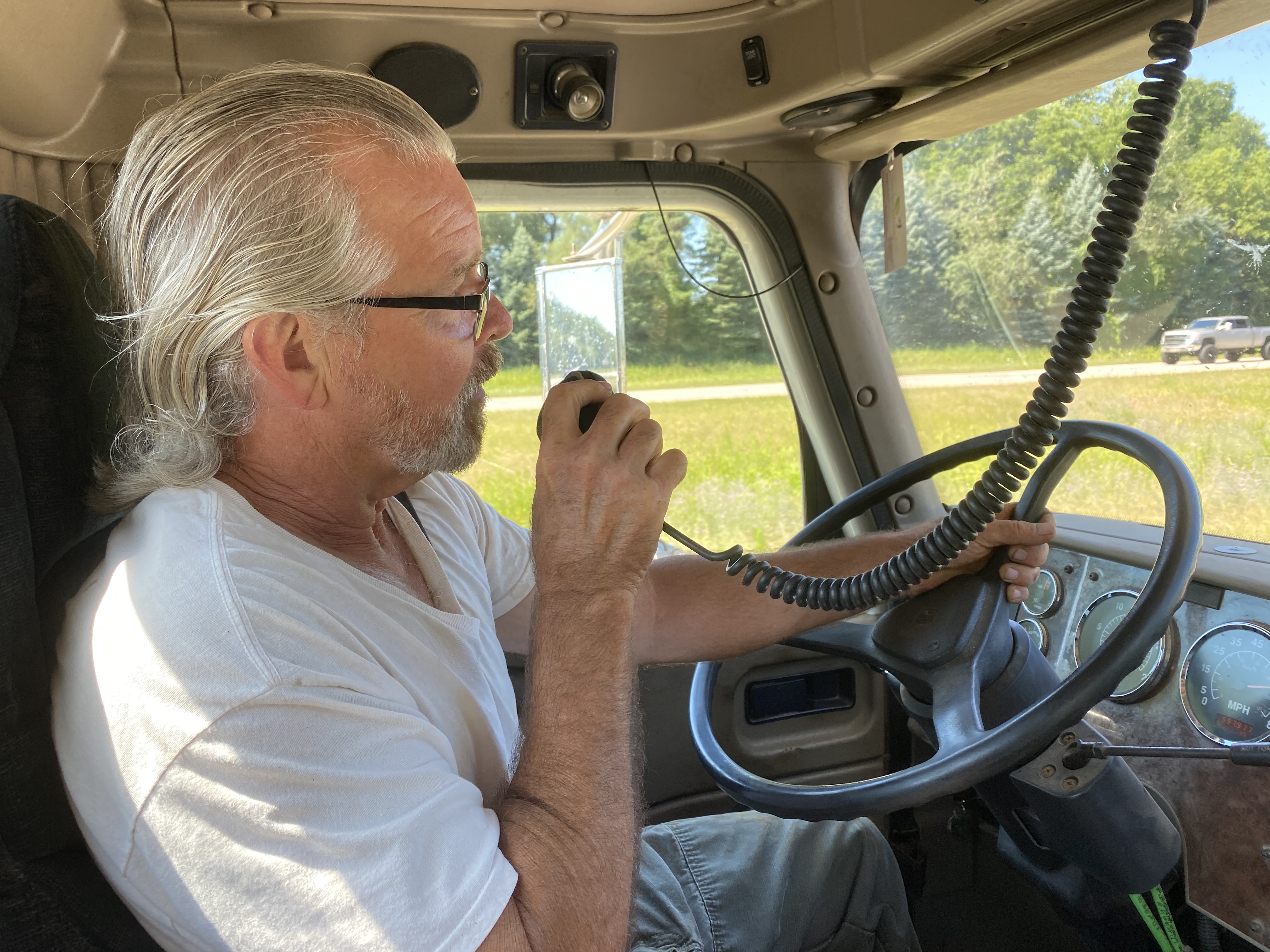 Dave talking on CB radio